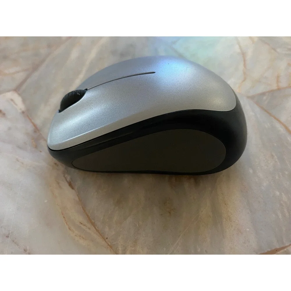 Logitech M317 Wireless Optical Mouse Silver Black Compact Laptop Peripheral
